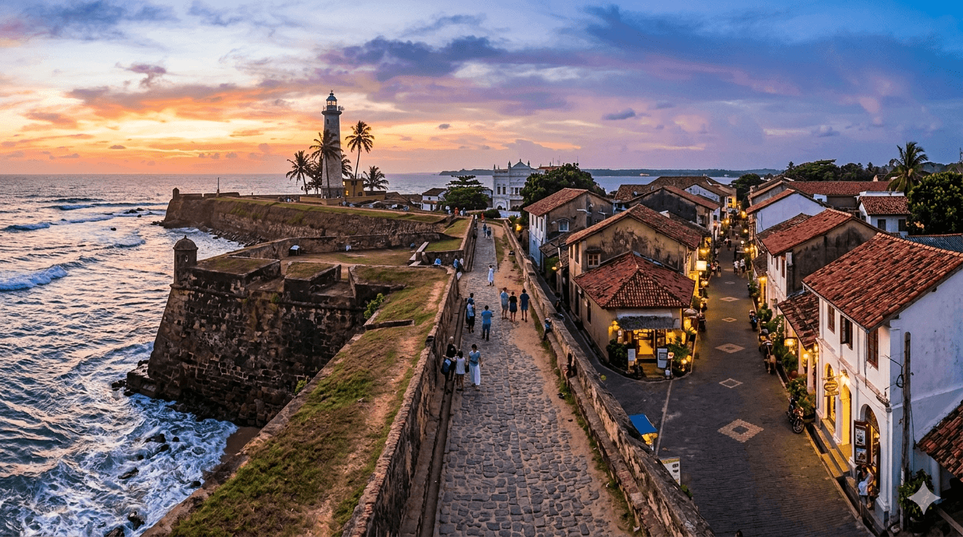 Galle Lighthouse and ramparts