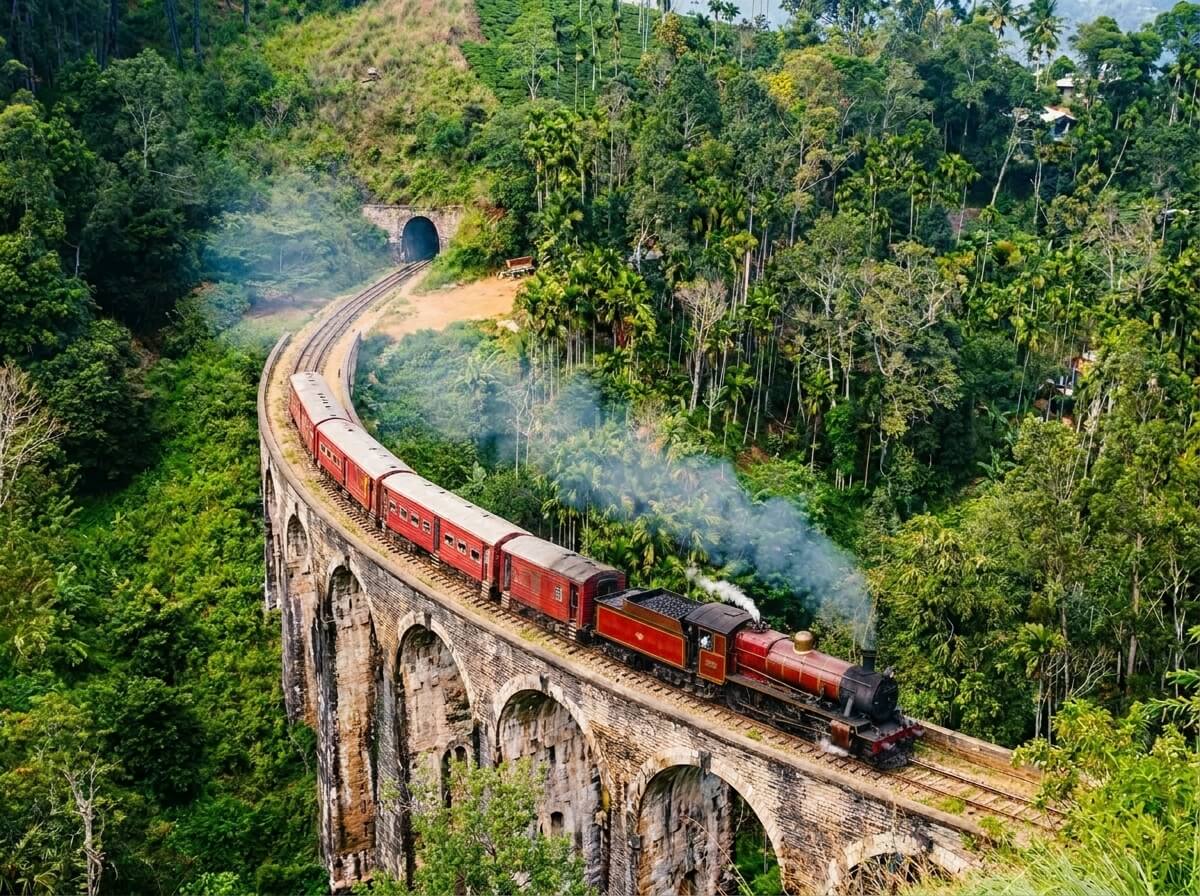 Nine Arch Bridge Ella short route by vehicle Sri Lanka